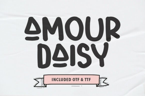 Amour Daisy Font for Creative Craft Projects