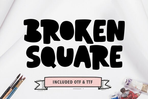 Broken Square: Bold Display Font for Impactful Design