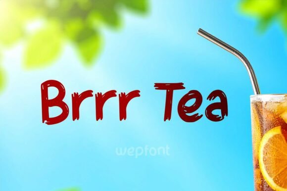 Brrr Tea Typeface for Editorial Design