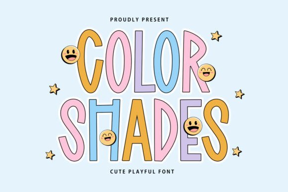 Color Shades: A Playful Display Font for Social Campaigns