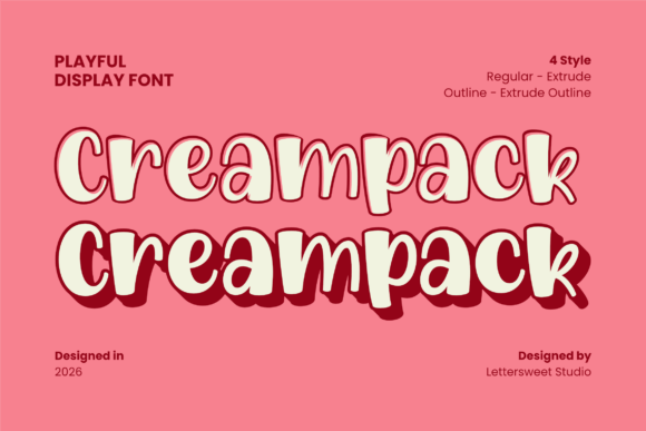 Creampack Typeface for Modern Web Design