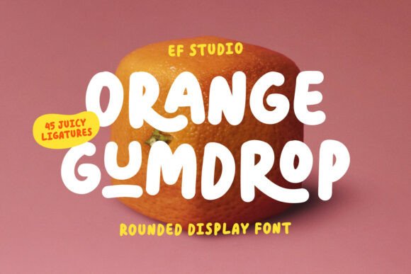 Orange Gumdrop Font for Playful Web Design