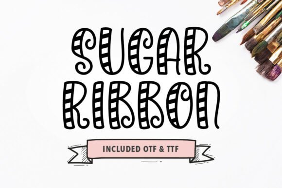 Sugar Ribbon: The Sweet Display Font for Crafters