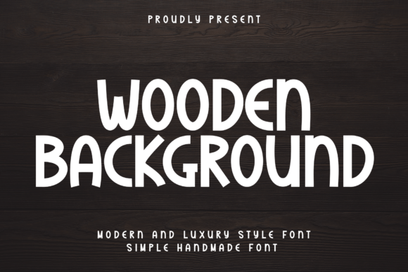 Wooden Background Font for Modern Web Design